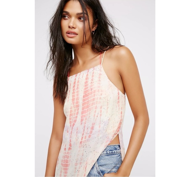 Free People Bohemian Beach Maxi Top Tie Dye Festival Fairy Spring Summer Small - Picture 3 of 15